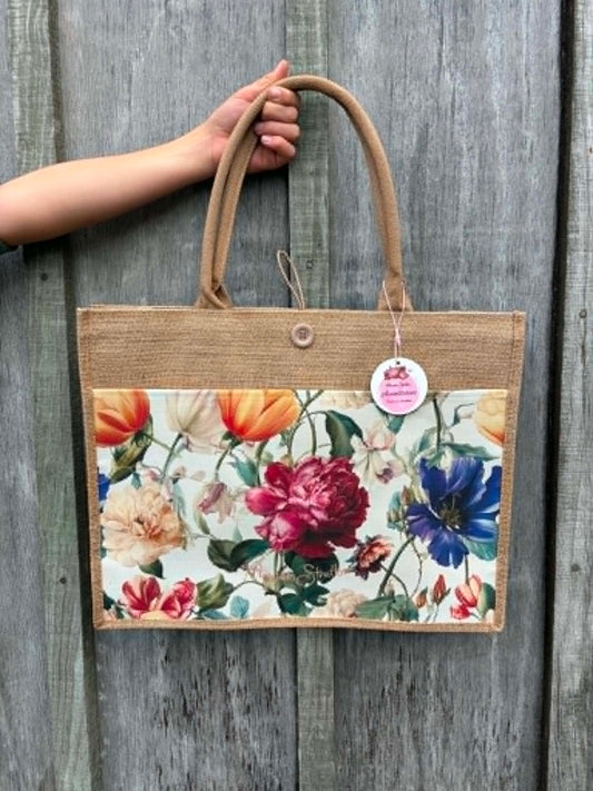 Annah Stretton Jute Bag - Garden Gala NEW!!
